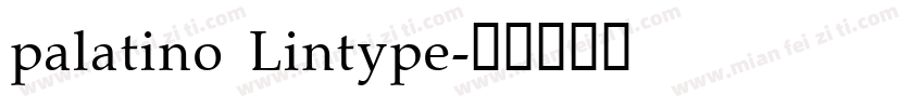 palatino Lintype字体转换